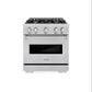 ZLINE 30 in. 4.2 cu. ft. Classic Gas Range with 4 Burner Cooktop and Convection Gas Oven in Stainless Steel (CGR30)