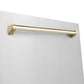 ZLINE Autograph Edition 30 in. Kitchen Package with Stainless Steel Dual Fuel Range, Range Hood, Dishwasher and Refrigerator with Polished Gold Accents (4KAPR-RARHDWM30-G)