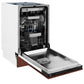 ZLINE 18 in. Tallac Series 3rd Rack Top Control Dishwasher with a Stainless Steel Tub with Hand-Hammered Copper Panel, 51dBa (DWV-HH-18)