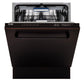 ZLINE 24 in. Tallac Series 3rd Rack Dishwasher with Oil-Rubbed Bronze Panel and Traditional Handle, 51dBa (DWV-ORB-24)