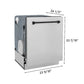 ZLINE Autograph Edition 30 in. Kitchen Package with Stainless Steel Dual Fuel Range, Range Hood, Dishwasher, and Refrigerator with External Water Dispenser with Matte Black Accents (4AKPR-RARHDWM30-MB)