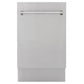 ZLINE 18 in. Tallac Series 3rd Rack Top Control Dishwasher with Stainless Steel Tub and Panel, 51dBa (DWV-304-18)