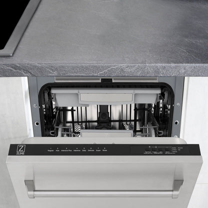 ZLINE 18 in. Tallac Series 3rd Rack Top Control Dishwasher with Stainless Steel Tub and Panel, 51dBa (DWV-304-18)