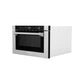 ZLINE 24 in. 1.2 cu. ft. Built-in Microwave Drawer with a Traditional Handle in DuraSnow® Fingerprint Resistant Stainless Steel (MWD-1-SS-H)