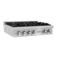 ZLINE 36 in. Legacy Gas Rangetop with 6 Brass Burners and Porcelain Cooktop in DuraSnow® Stainless Steel (RTS-BR-36)