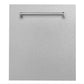 ZLINE 30 in. Kitchen Package with DuraSnow® Stainless Dual Fuel Range, Ducted Vent Range Hood and Dishwasher (3KP-RASRH30-DW)