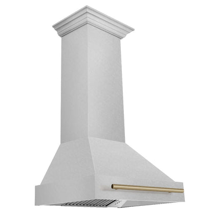 ZLINE Autograph Edition 30 in. Fingerprint Resistant Stainless Steel Range Hood with Fingerprint Resistant Stainless Steel Shell and Handle (8654SNZ-30)