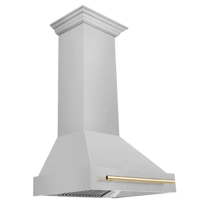 ZLINE Autograph Edition 30 in. Fingerprint Resistant Stainless Steel Range Hood with Fingerprint Resistant Stainless Steel Shell and Handle (8654SNZ-30)