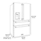 ZLINE 36 in. 21.6 cu. ft. Counter-Depth French Door Refrigerator with Water and Ice Dispenser in Fingerprint-Resistant Black Stainless Steel (RFM-W-36-BS)