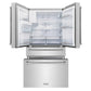 ZLINE 36 in. 21.6 cu. ft. Counter-Depth French Door Refrigerator with Water and Ice Dispenser in Fingerprint-Resistant Stainless Steel (RFM-W-36)