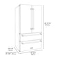 ZLINE Autograph Edition 36 in. 22.5 cu. ft. Counter-Depth French Door Refrigerator with Ice Maker in Fingerprint-Resistant Stainless Steel with Polished Gold Traditional Handles (RFMZ-36-G)