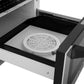 ZLINE Autograph Edition 24 in. 1.2 cu. ft. Built-in Microwave Drawer with a Traditional Handle in Stainless Steel and Matte Black Accents (MWDZ-1-H-MB)