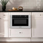 ZLINE Autograph Edition 24 in. 1.2 cu. ft. Built-in Microwave Drawer with a Traditional Handle in Stainless Steel and Matte Black Accents (MWDZ-1-H-MB)