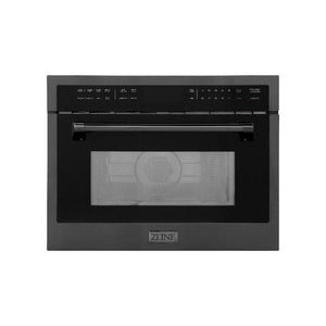 ZLINE 24 in. Black Stainless Steel Built-in Convection Microwave Oven with Speed and Sensor Cooking (MWO-24-BS)