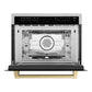 ZLINE Autograph Edition 24 in. 1.6 cu ft. Built-in Convection Microwave Oven in Fingerprint Resistant Stainless Steel with Champagne Bronze Accents (MWOZ-24-SS-CB)
