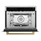ZLINE Autograph Edition 24 in. 1.6 cu ft. Built-in Convection Microwave Oven in Fingerprint Resistant Stainless Steel with Polished Gold Accents (MWOZ-24-SS-G)