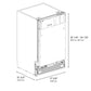ZLINE 18 in. Tallac Series 3rd Rack Top Control Dishwasher in Custom Panel Ready with Stainless Steel Tub, 51dBa (DWV-18)