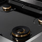 ZLINE Autograph Edition 30 in. Paramount Gas Rangetop with 4 Burners and Porcelain Cooktop in DuraSnow® Stainless Steel with Matte Black Accents (SRTSZ-30-MB)