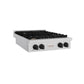 ZLINE Autograph Edition 30 in. Paramount Gas Rangetop with 4 Burners and Porcelain Cooktop in DuraSnow® Stainless Steel with Matte Black Accents (SRTSZ-30-MB)