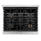 ZLINE 30 in. Paramount Gas Rangetop with 4 Brass Burners and Porcelain Cooktop in Stainless Steel (SRT-BR-30)
