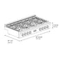 ZLINE 48 in. Paramount Gas Rangetop with 8 Burners and Porcelain Cooktop in Stainless Steel (SRT48)