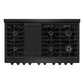 ZLINE 48 in. 6.7 cu. ft. Paramount Double Oven Gas Range with 8 Burner Cooktop in Black Stainless Steel (SGRB-48)