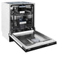ZLINE 24 in. Tallac Series 3rd Rack Dishwasher with Black Stainless Steel Panel and Traditional Handle, 51dBa (DWV-BS-24)
