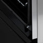 ZLINE 24 in. 2.8 cu. ft. Legacy Dual Fuel Range with 4 Burner Gas Cooktop and Electric Convection Oven in Stainless Steel and Black Matte Door (RA-BLM-24)