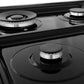 ZLINE 24 in. 2.8 cu. ft. Legacy Dual Fuel Range with 4 Burner Gas Cooktop and Electric Convection Oven in Stainless Steel and White Matte Door (RA-WM-24)