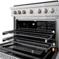 ZLINE 36 in. 5.2 cu. ft. Paramount Gas Range with 6 Burner Cooktop and Convection Gas Oven in DuraSnow® Stainless Steel (SGRS-36)