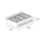ZLINE 36 in. Legacy Gas Rangetop with 6 Burners and Porcelain Cooktop in DuraSnow® Stainless Steel (RTS-36)