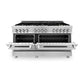 ZLINE 60 in. 7.4 cu. ft. Legacy Dual Fuel Range with Gas Cooktop and 2 Electric Convection Ovens in Stainless Steel with 8 Brass Burners (RA-BR-60)