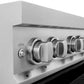 ZLINE 30 in. 4.0 cu. ft. Legacy Induction Range with 4 Element Cooktop and Electric Oven in DuraSnow® Stainless Steel and Black Matte Door (RAINDS-BLM-30)