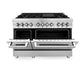 ZLINE 48 in. Kitchen Package with Stainless Steel Dual Fuel Range, Convertible Vent Range Hood and Tall Tub Dishwasher (3KP-RARH48-DWV)