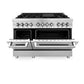 ZLINE 48 in. Kitchen Package with Stainless Steel Dual Fuel Range, Convertible Vent Range Hood and Dishwasher (3KP-RARH48-DW)