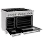ZLINE 48 in. Kitchen Package with DuraSnow® Stainless Steel Dual Fuel Range and Convertible Vent Range Hood (2KP-RASSNRH48)