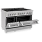ZLINE 48 in. Kitchen Package with DuraSnow® Stainless Steel Dual Fuel Range and Convertible Vent Range Hood (2KP-RASSNRH48)