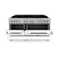 ZLINE 60 in. 7.4 cu. ft. Legacy Dual Fuel Range with 9 Burner Gas Cooktop and 2 Electric Convection Ovens in DuraSnow® Stainless Steel and White Matte Doors (RAS-WM-60)