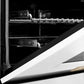 ZLINE Autograph Edition 36 in. 4.6 cu. ft. Legacy Dual Fuel Range with 6 Burner Gas Cooktop and Electric Convection Oven in DuraSnow® Stainless Steel with White Matte Door and Polished Gold Accents (RASZ-WM-36-G)