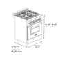ZLINE 24 in. 2.8 cu. ft. Legacy Dual Fuel Range with 4 Burner Gas Cooktop and Electric Convection Oven in Stainless Steel with DuraSnow® Door (RA-SN-24)
