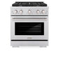 ZLINE 30 in. Kitchen Package Stainless Steel Gas Range and Over The Range Microwave with Modern Handle (2KP-SGROTR30)