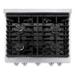 ZLINE 30 in. Kitchen Package Stainless Steel Gas Range and Over The Range Microwave with Modern Handle (2KP-SGROTR30)