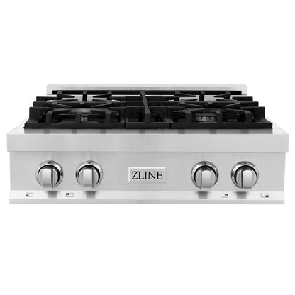 ZLINE 30 in. Legacy Gas Rangetop with 4 Burners and Porcelain Cooktop in Stainless Steel (RT30)