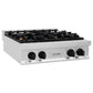 ZLINE Autograph Edition 30 in. Legacy Gas Rangetop with 4 Burners and Porcelain Cooktop in Stainless Steel with Matte Black Accents (RTZ-30-MB)