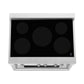 ZLINE 36 in. 4.6 cu. ft. Legacy Induction Range with 5 Element Cooktop and Electric Oven in Stainless Steel and White Matte Door (RAIND-WM-36)