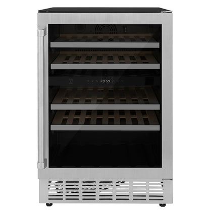 ZLINE 24 in. Monument Dual Zone 44-Bottle Wine Cooler in Stainless Steel (RWV-UD-24)