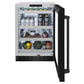 ZLINE 24 in. Touchstone 151 Can Beverage Fridge With Black Stainless Steel Glass Door (RBSO-BS-24)