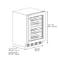 ZLINE 24 in. Touchstone Dual Zone 44 Bottle Wine Cooler With DuraSnow® Stainless Steel Glass Door (RWDO-SN-24)