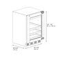 ZLINE 24 in. Touchstone 151 Can Beverage Fridge With Panel Ready Glass Door (RBSPO-24)