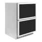 ZLINE 24 in. Touchstone 168 Can Outdoor-Rated Dual Refrigerator Drawer with Panel-Ready Doors (RDSPO-24)